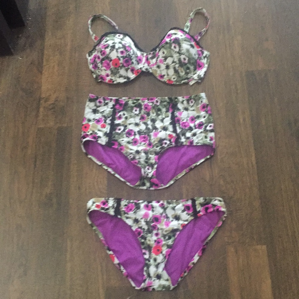 Seafolly pinup style high waisted 👙 bikini EUC
